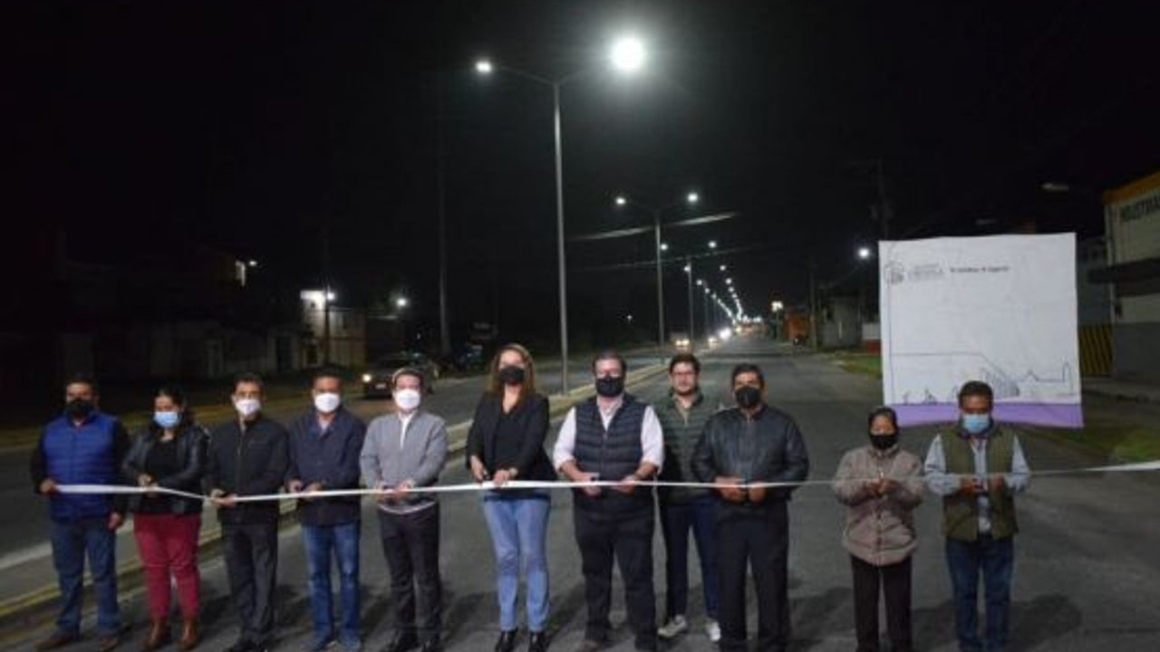 Ayuntamiento de San Pedro Cholula hizo entrega de la segunda etapa de la rehabilitación del alumbrado de la Carretera Federal México-Puebla