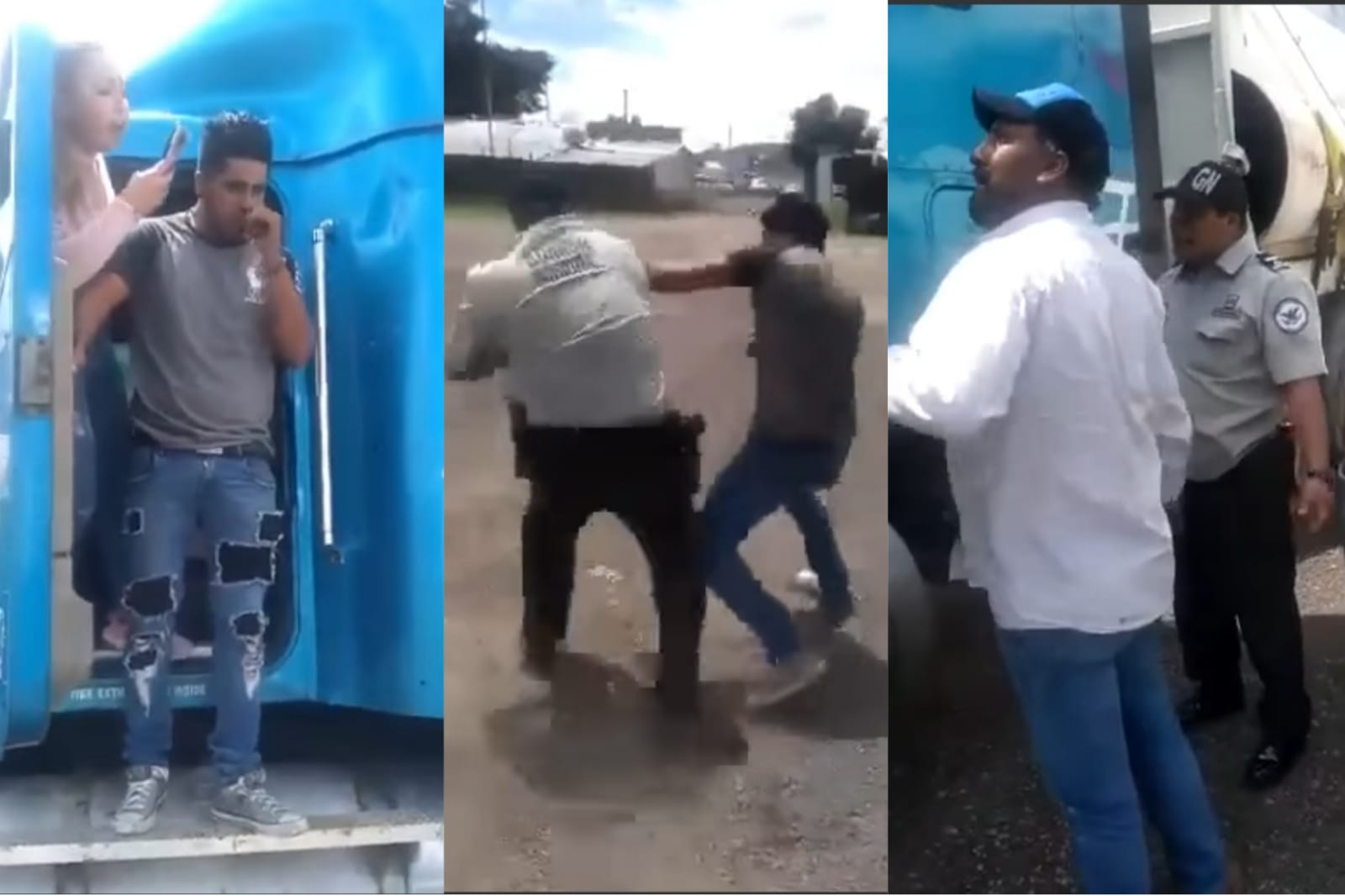 Graban a elemento de la GN en Calpulalpan, golpeó y cobró a trailero