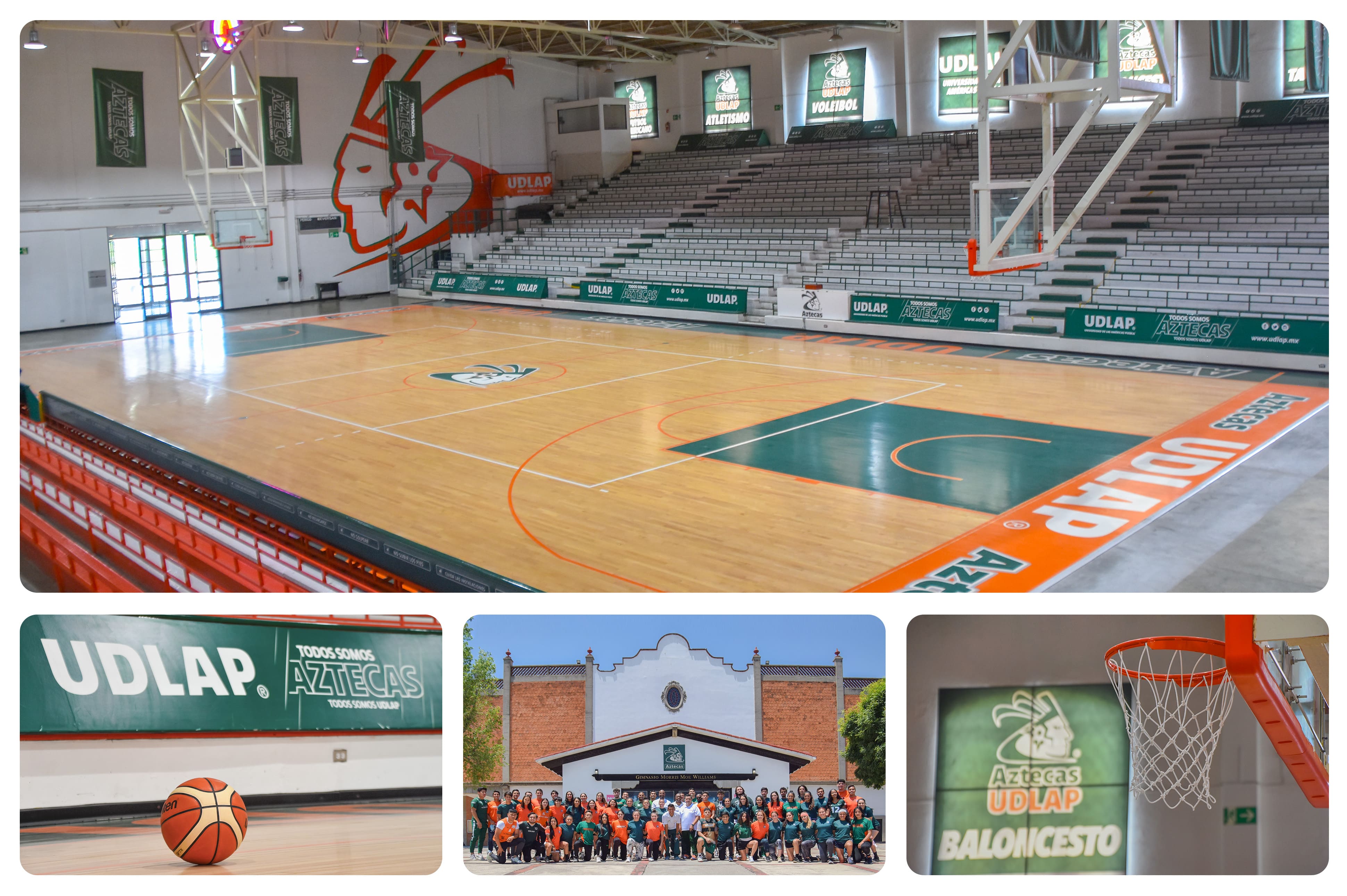 Reabren el gimnasio de basquetbol de Aztecas UDLAP