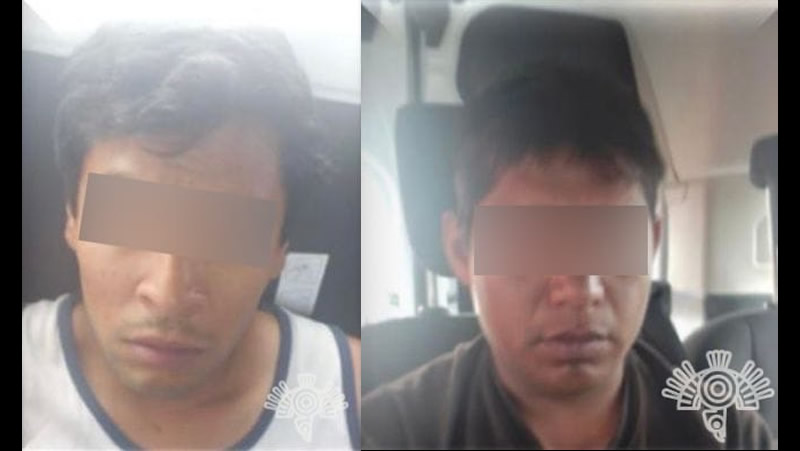 Policía detiene a Luis Ángel O. y Sergio A. por posesión de droga en Huejotzingo