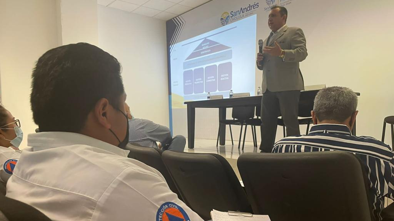 Elementos de Seguridad Pública de San Andrés Cholula recibieron capacitación en materia de protección civil