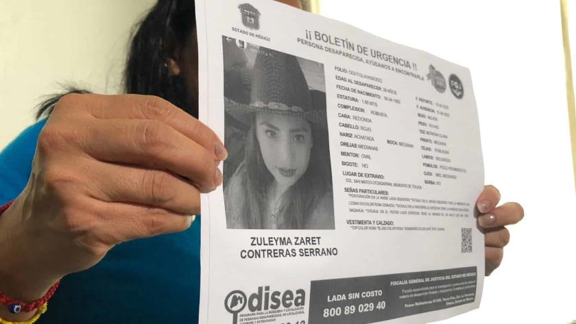 Sigue búsqueda de Zuleyma Zaret, desapareció hace 15 días en Edomex; en lo que va del año han desaparecido 160 mujeres 