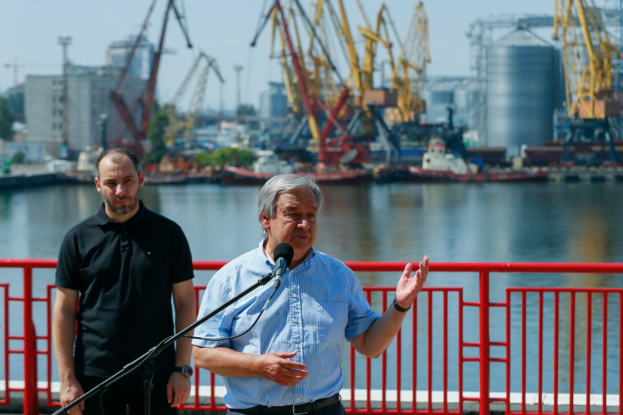 Antonio Guterres acudió a Estambul a la inspección del grano ucraniano