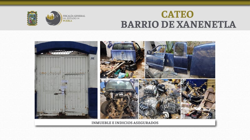 Tras cateo en Xanenetla, recuperan un vehículo y motores de procedencia ilícita