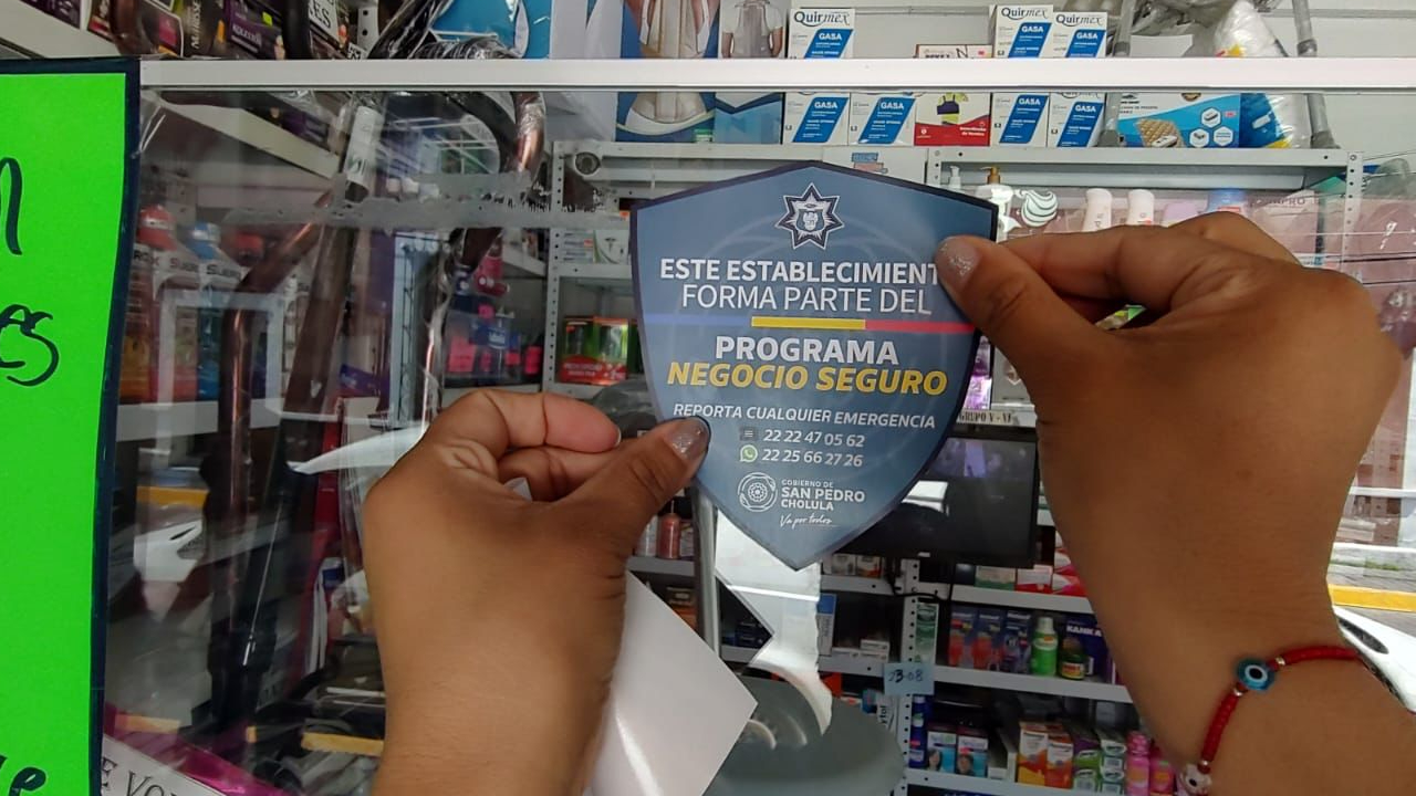 Autoridades de San Pedro Cholula instalan el programa “Comercio Seguro”