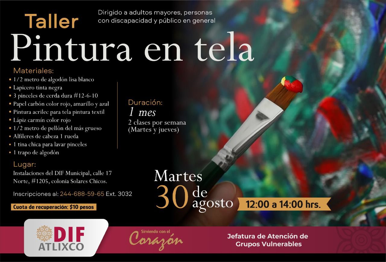 DIF municipal de Atlixco sigue impulsando el autoempleo con talleres para grupos vulnerables