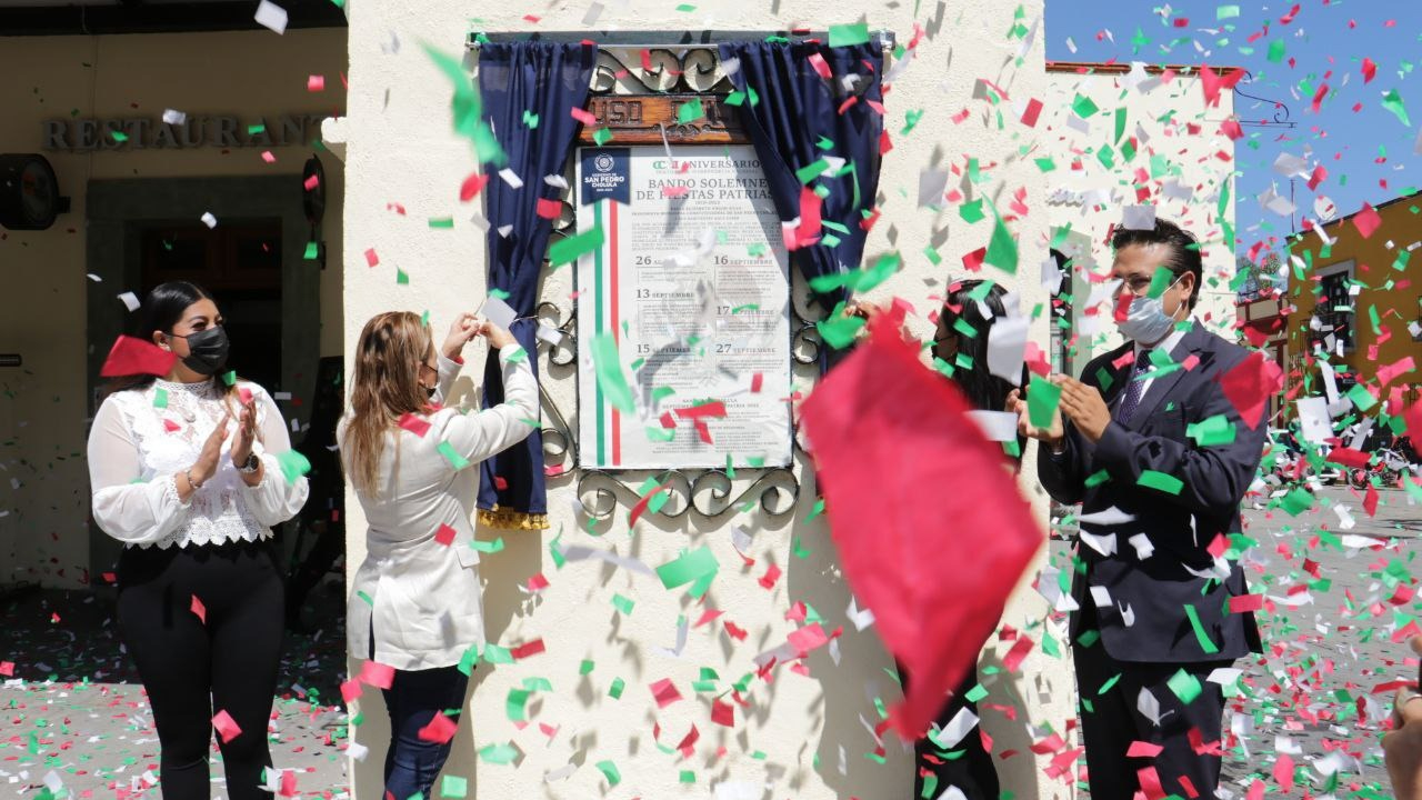 Gobierno de San Pedro Cholula presentó el “Bando Solemne” para las festividades patrias