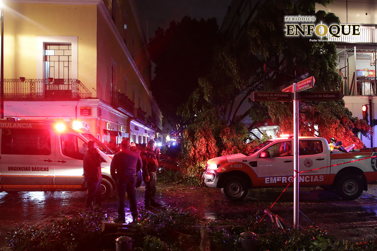 Fuertes lluvias acompañadas de viento provocaron la muerte de un menor y diversos daños en la capital
