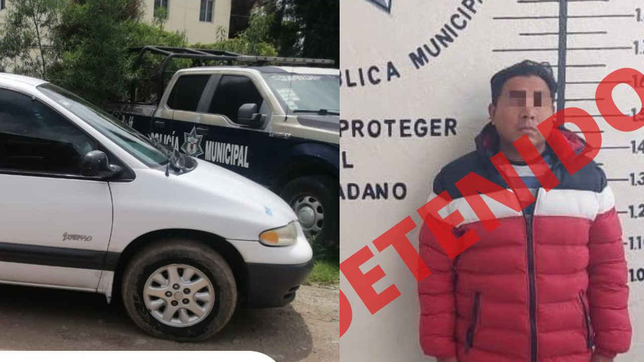 Policía de San Pedro Cholula recuperó una camioneta robada y detuvieron al conductor 