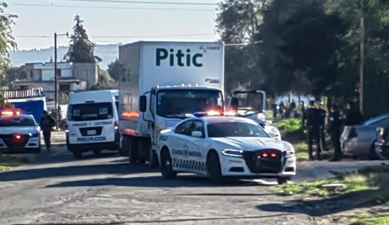 Guardia Nacional y delincuentes se enfrentaron en balacera para recuperar un camión en Texmelucan