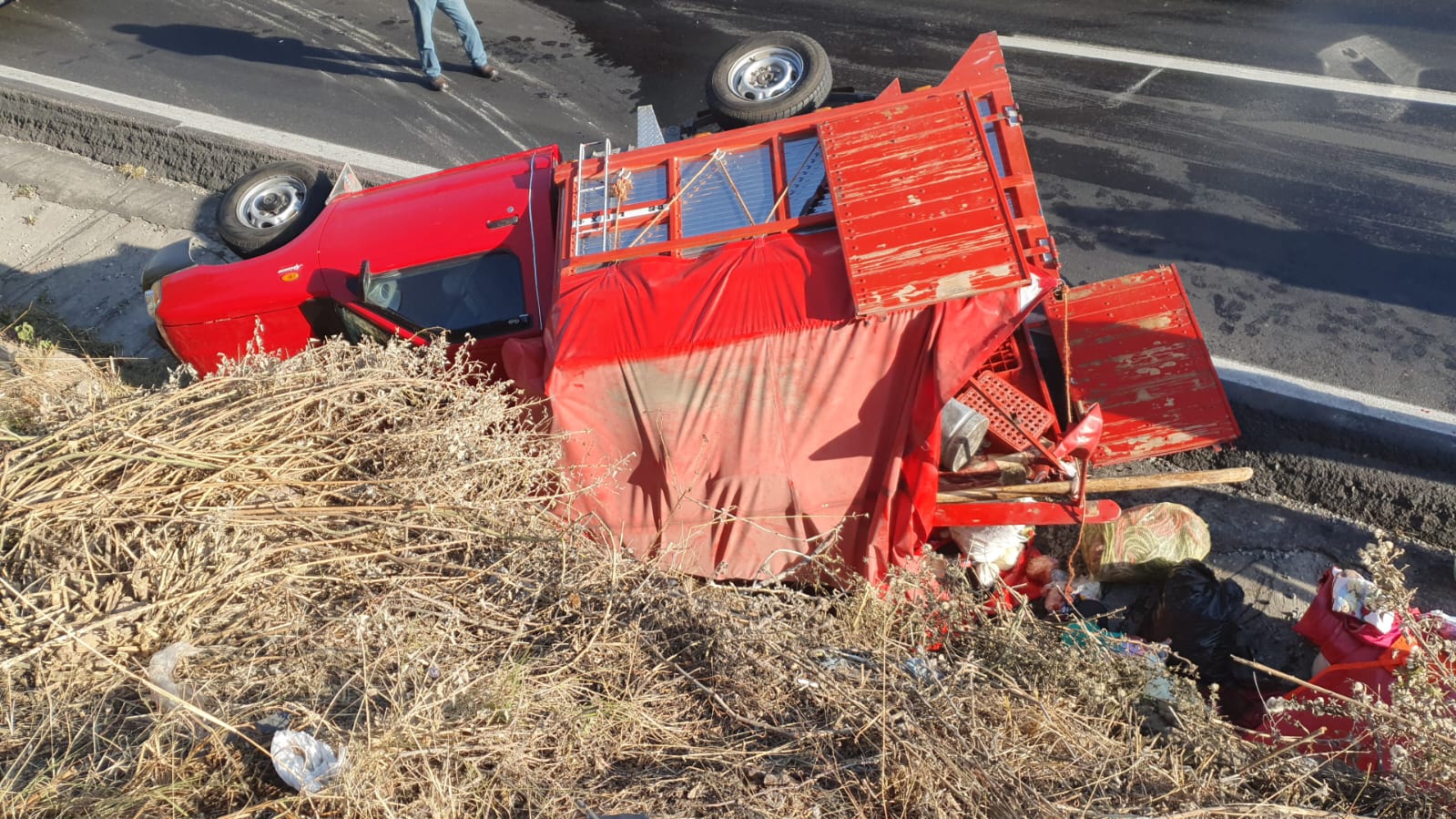Se accidentan comerciantes sobre la Molinito-Texmelucan; hubo tres heridos 