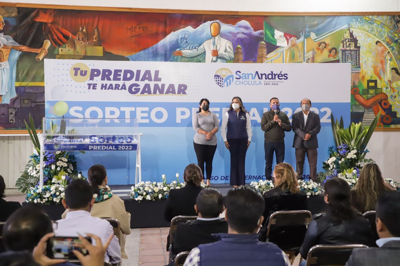 Realiza ayuntamiento de San Andrés Cholula sorteo predial 2022