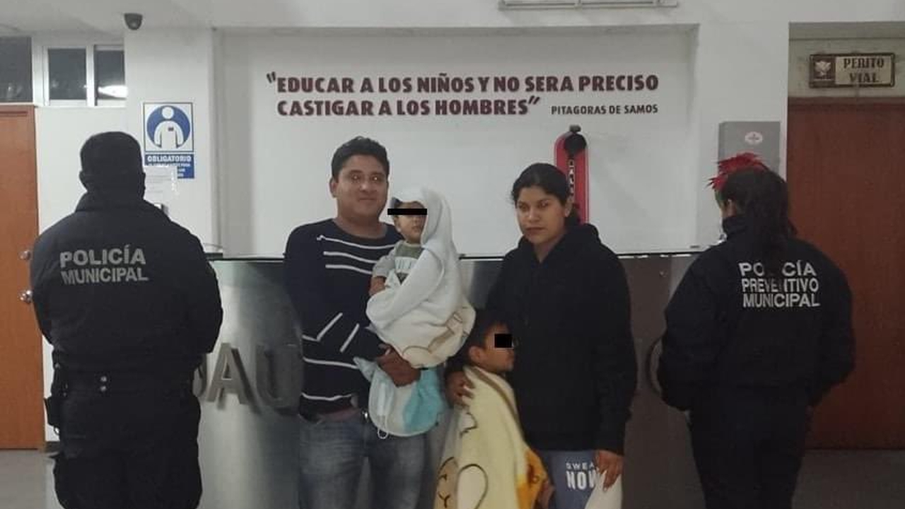 Policía de Cuautlancingo logró que un infante extraviado se reencontrara con sus padres 