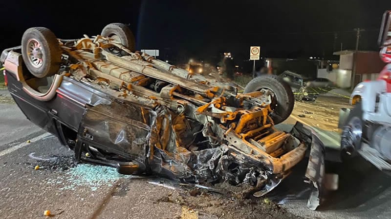 Accidente deja cuatro lesionados en la carretera Amozoc-Teziutlán, a la altura del municipio de Zaragoza