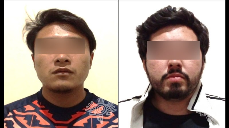 Detienen Alfredo y Edgar distribución de drogas en la ciudad de Puebla