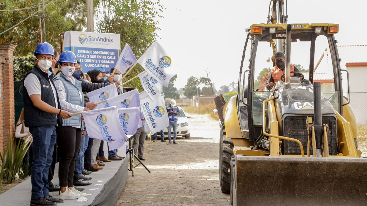 Ayuntamiento de San Andrés Cholula dio el banderazo a una serie de obras
