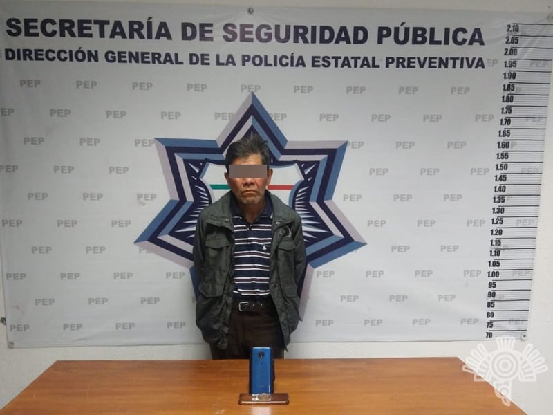 Policía detiene a presunto carterista de 64 años en el Centro Histórico de Puebla