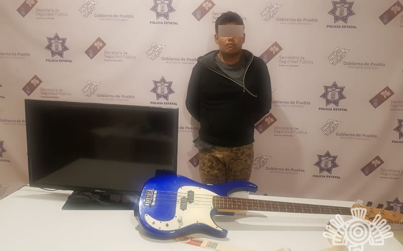 Policía detiene a hombre de 24 años; lo sorprendieron robando una casa en Tehucán