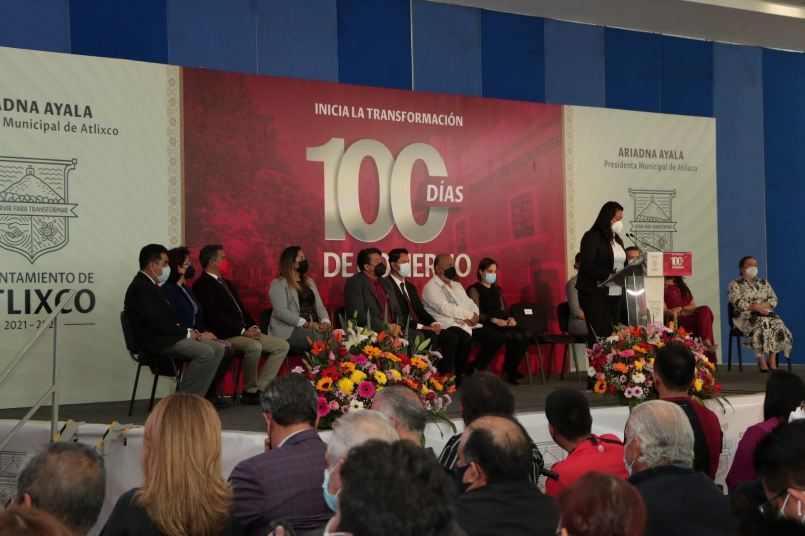 Ariadna Ayala da resultados en 100 días de gobierno en Atlixco