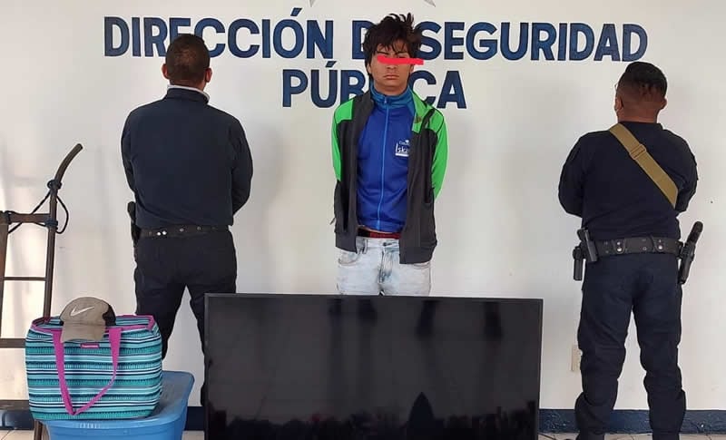 Ladrón de casa habitación es detenido en Tehuacán; saldrá libre si no existen denuncias en su contra