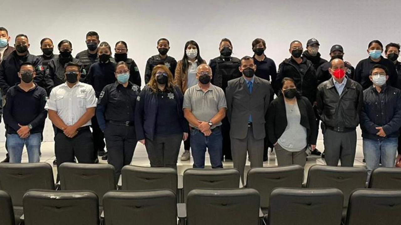 Policía de San Andrés Cholula recibe capacitación de la Comisión de Derechos Humanos 