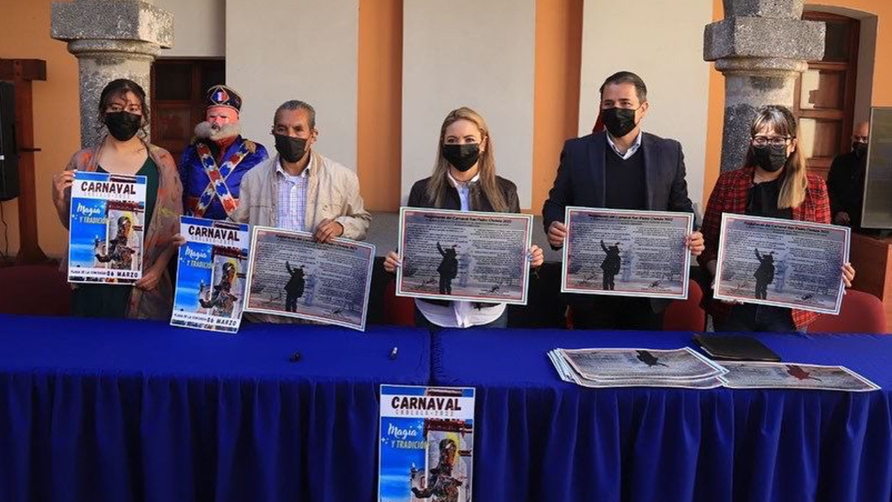 Presentan en San Pedro Cholula el Bando para esta nueva edición de su Carnaval