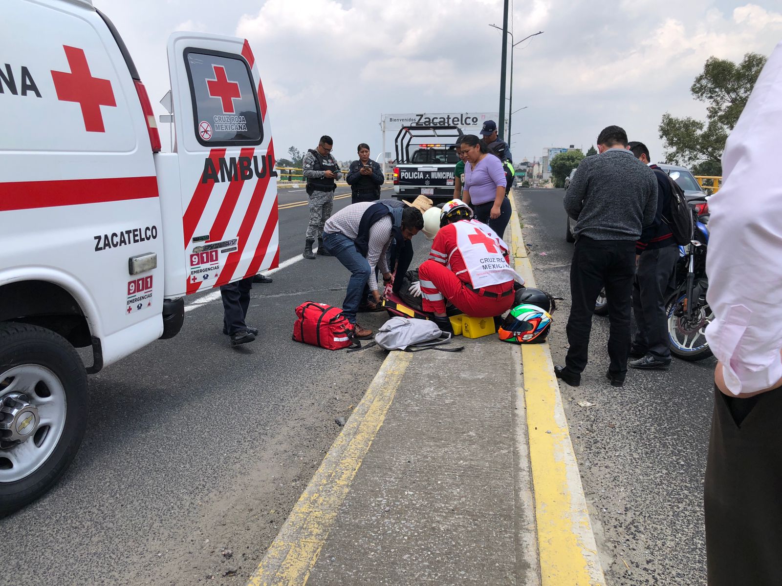 Estudiantes son embestidos sobre la Tlaxcala-Puebla 