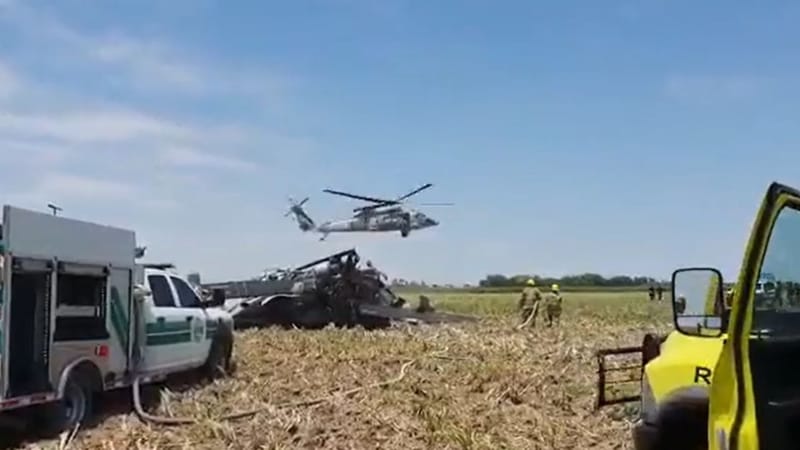 Cae helicóptero de la Marina en operativo por Caro Quintero; mueren 14 personas (Vídeo)