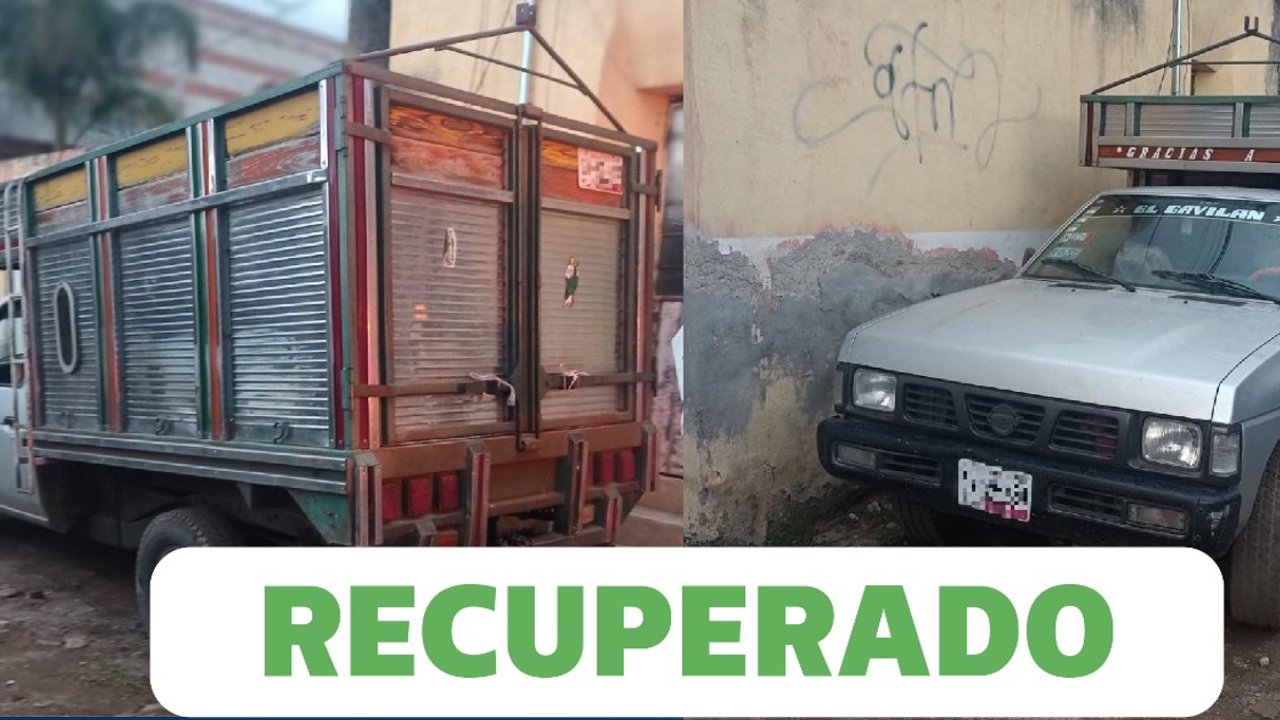 Policías de San Pedro Cholula impidieron el robo de una camioneta de redilas