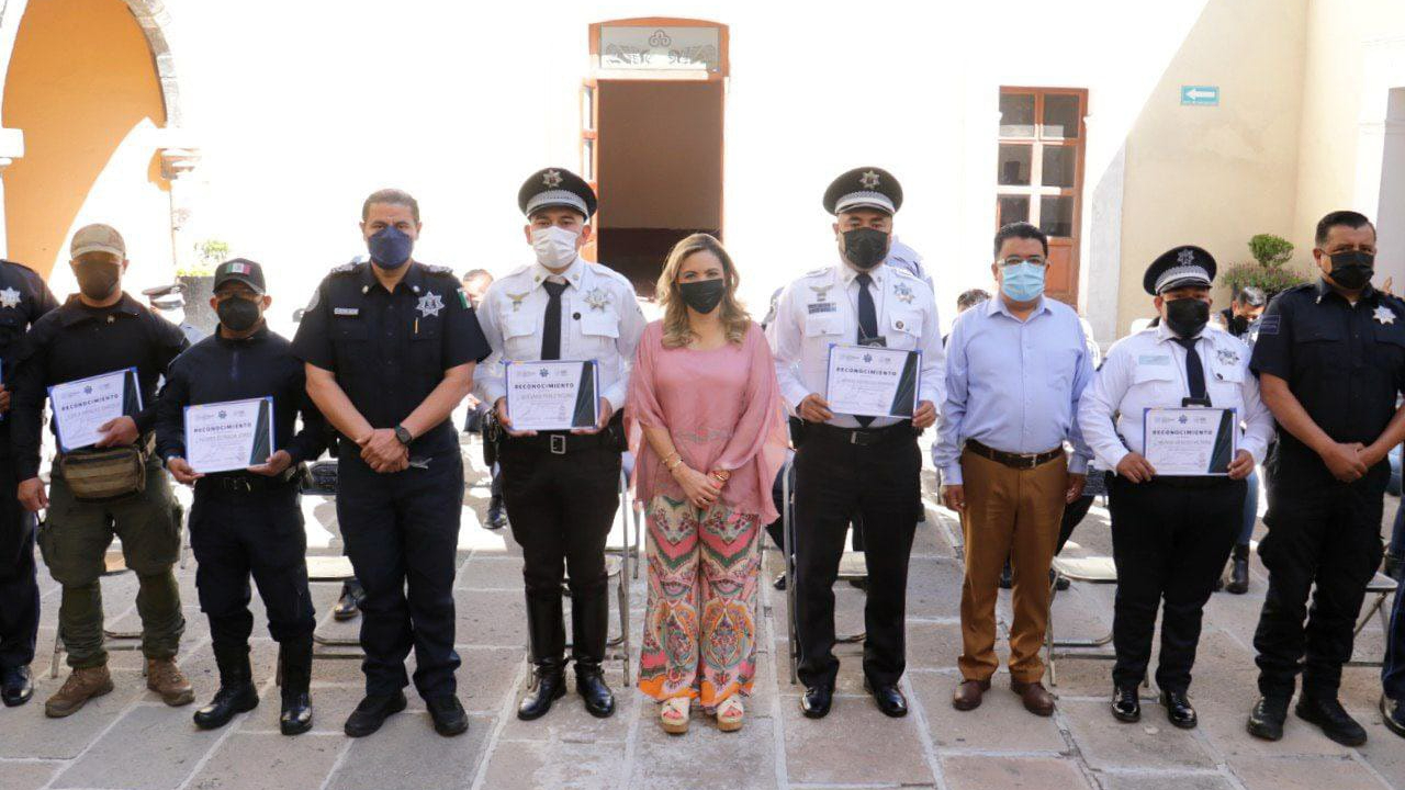 En San Pedro Cholula fueron reconocidos elementos de la SSC