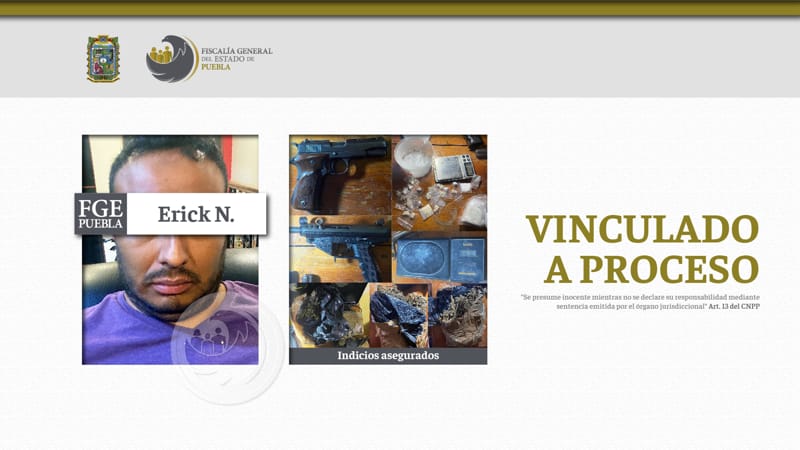 Erick N. es sorprendido con droga y armas durante un cateo en Chignautla; ya fue enviado a prisión