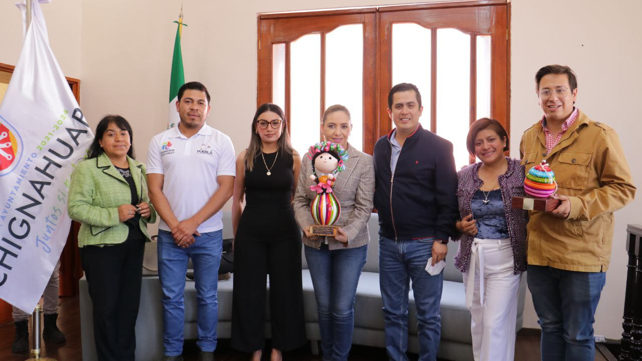 La presidenta de San Pedro Cholula efectuó una mesa de trabajo con el Gobierno de Chignahuapan en materia de Turismo 