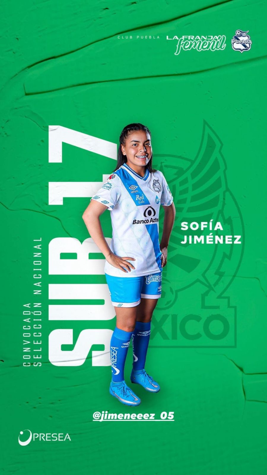 Jugadora del Puebla viajará a Italia para gira con la Selección Mexicana