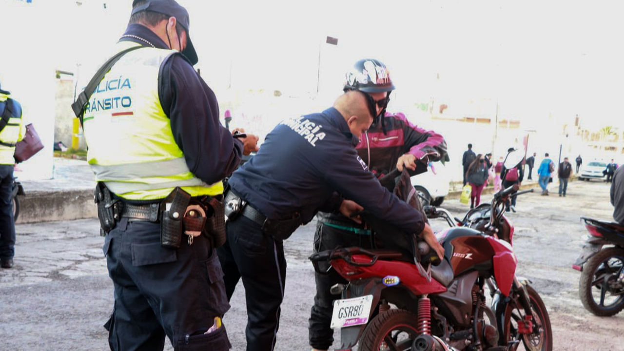 En San Pedro Cholula han sido aseguradas 62 motocicletas por falta de documentación