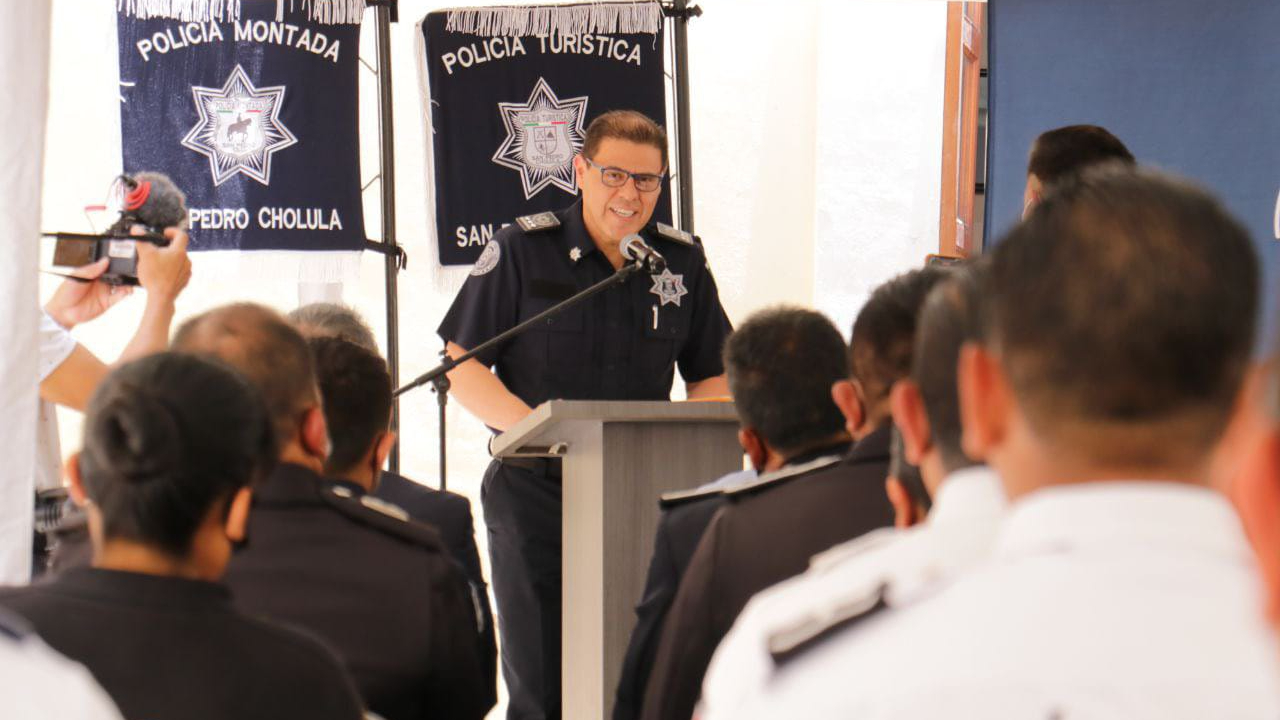 En San Pedro Cholula reconocieron a elementos de la Secretaría de Seguridad Ciudadana