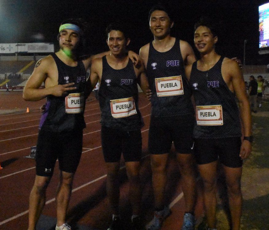 Puebla ganó plata en atletismo por relevos de los Juegos Conade 