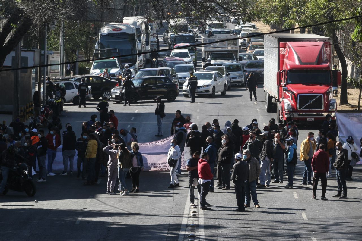 Mil 100 transportistas aproximadamente participaron en los bloqueos este día en CDMX 