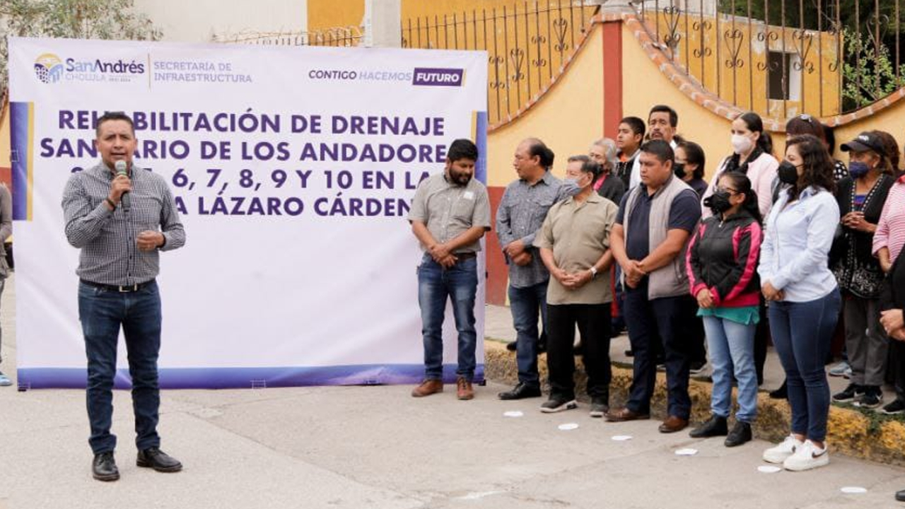 Ayuntamiento de San Andrés Cholula inició con la rehabilitación del drenaje de la Colonia Lázaro Cárdenas 