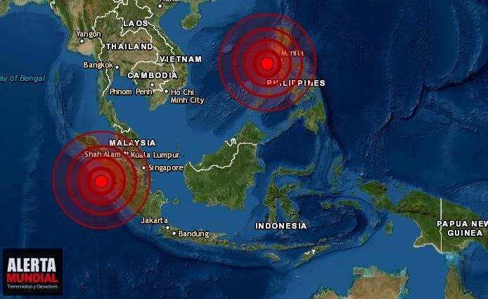 Sismos sacuden a Indonesia y Filipinas
