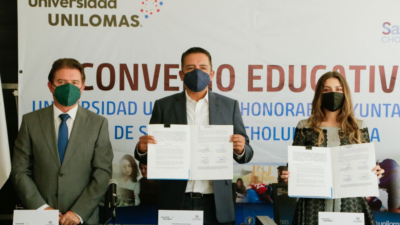 Ayuntamiento de San Andrés Cholula llevó a cabo la firma de convenios de colaboración con las universidades del municipio 