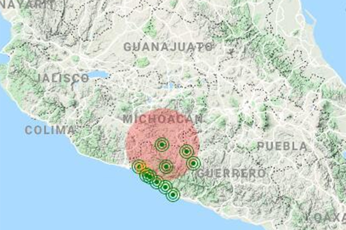 Se registró sismo sismo de magnitud 5.1 en La Mira, Michoacán