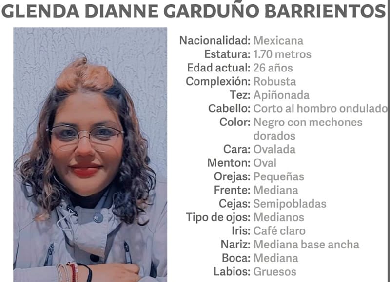 ¡Ayúdanos a localizarla! Glenda fue vista por última vez en Rafael Lara Grajales el 18 de febrero de 2022