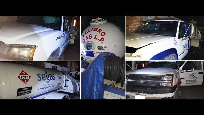 Durante cateo en Santa María Moyotzingo se recuperaron 3 pipas ilícitas y diversas dosis de droga