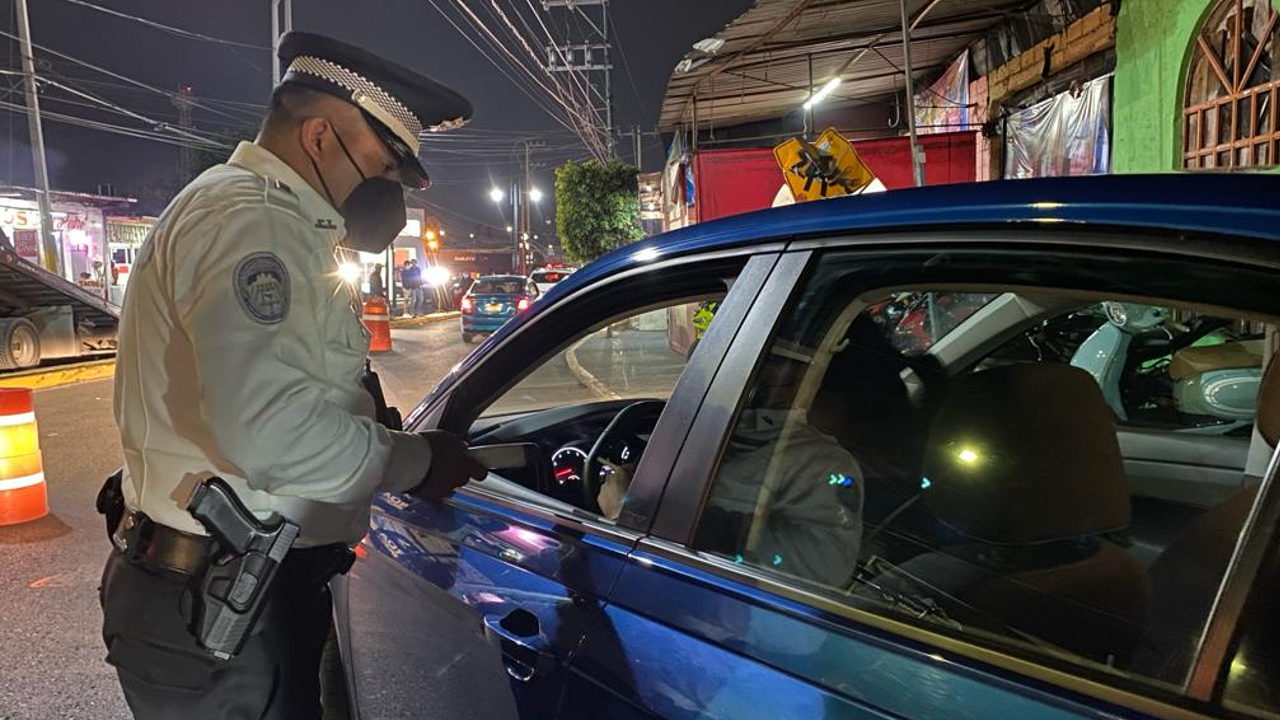 En San Andrés Cholula remiten 6 automóviles tras una operación de alcoholímetro 