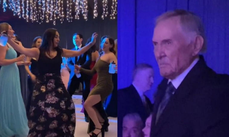 Abuelito se vuelve viral por su reacción al ver a su nieta perreando