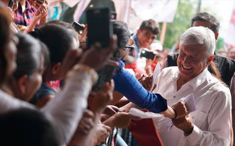 Marcha de AMLO y su circulo más cercano 