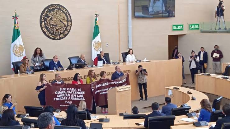 Congreso de Guanajuato rechaza propuesta sobre petición de ejército en mas calles