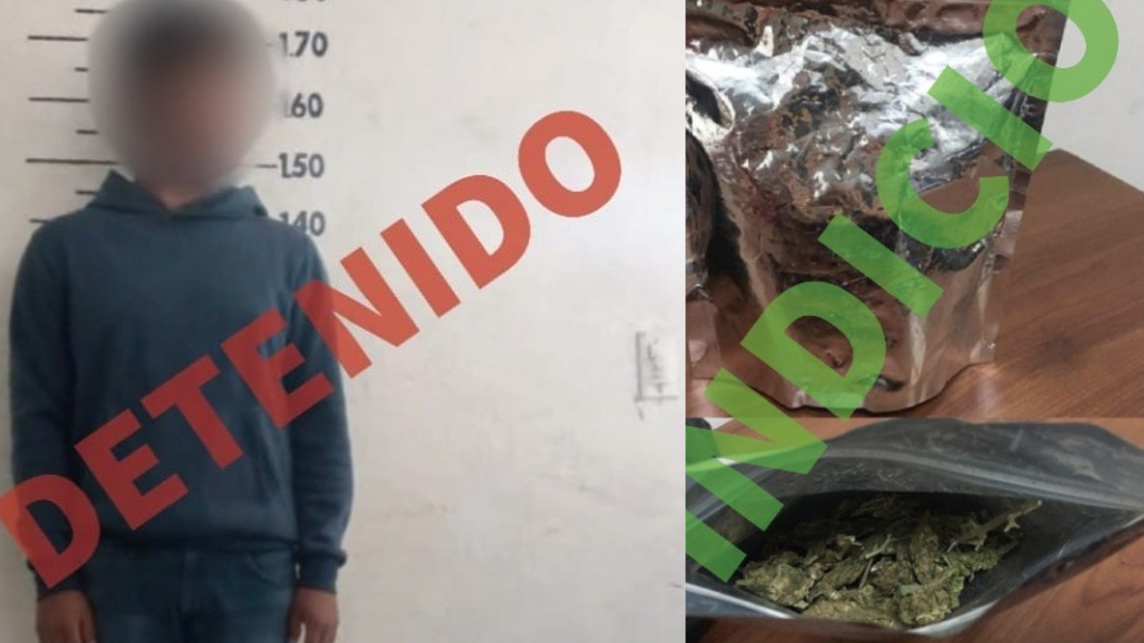 Detienen a presunto narcomenudista de cannabis en San Pedro Cholula 