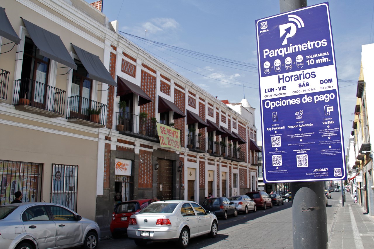 Recauda Ayuntamiento de Puebla 2 mdp por parquímetros desde su implementación