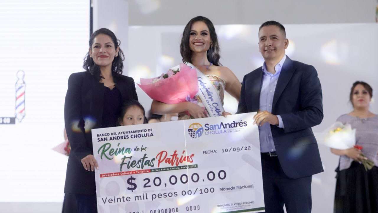 En San Andrés Cholula; se realizó el certamen de la “Reina de las Fiestas Patrias”